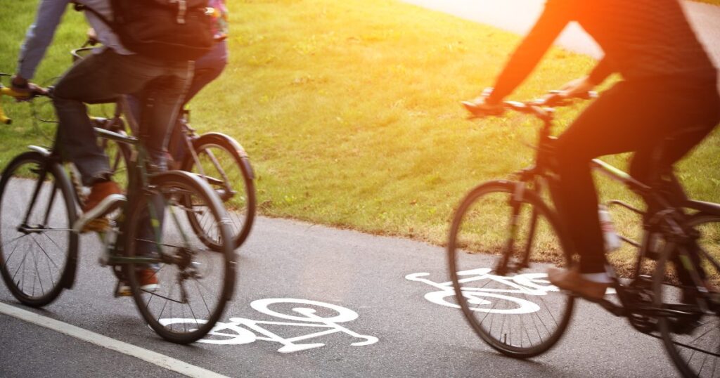 Fahrrad fahren in der Stadt